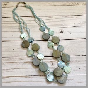 New! Handmade Mother of Pearl Adjustable Necklace